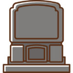 石のお墓のイラスト
