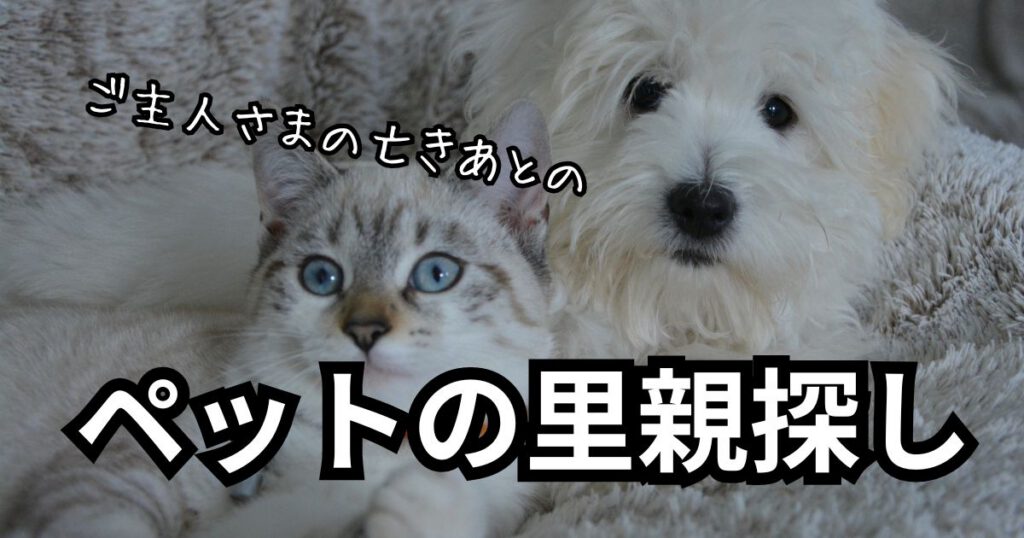 ペットの里親探し終活