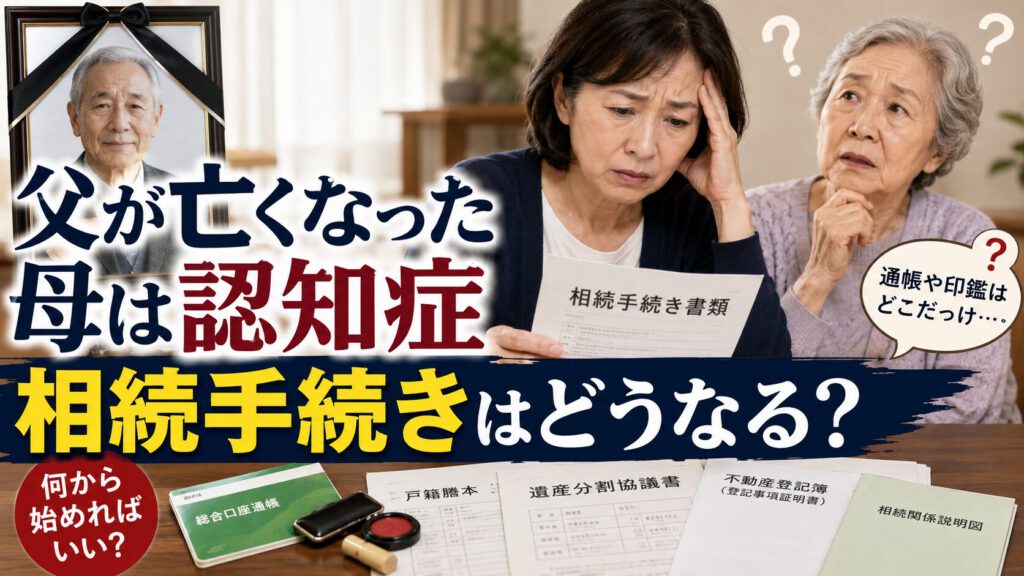 父が亡くなった　母は認知症　相続手続きはどうなる？